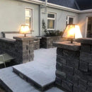 Contemporary pier light in galvanised steel 0.38m in height.