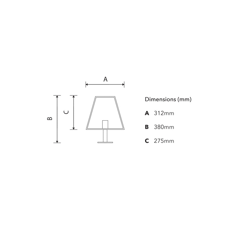 Contemporary pier light in galvanised steel 0.38m (BRP2)