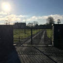 Contemporary pier light in galvanised steel 0.38m in height.