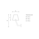 Contemporary wall light with angled bracket 0.78m (BRW1)