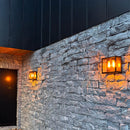 Contemporary square flushed wall light 0.29m (BRW5)