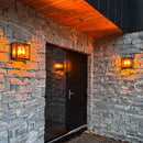 Contemporary square flushed wall light 0.29m (BRW5)