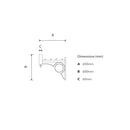 Traditional wall bracket - 76mm O.D. (BT100)