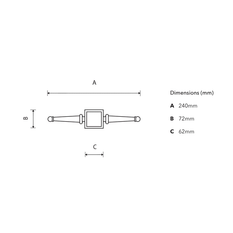 Traditional cross-arm to fit 60mm pole (CA002)
