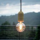 Outdoor pendant lamp with 5m textile cable with IP65 lampholder - Yellow (H723Y)