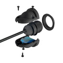 Outdoor pendant lamp with 5m textile cable with IP65 lampholder - Black (H723B)