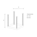 Medium foundation frame, 150mm square in galvanised steel (FF02)