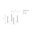 Small foundation frame, 100mm square in galvanised steel (FF03)