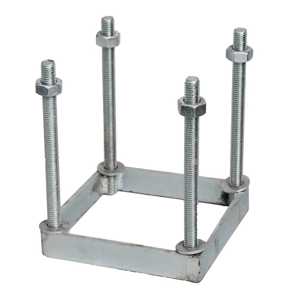 Small foundation frame, 100mm square in galvanised steel (FF03)