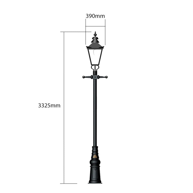 Victorian traditional cast iron lamp post 3.3m (H002)