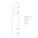 Victorian cast iron lamp post 3.31m (H003)