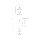 Victorian traditional cast iron lamp post 1.4m (H004)