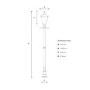 Victorian traditional cast iron lamp post 2.6m (H006)
