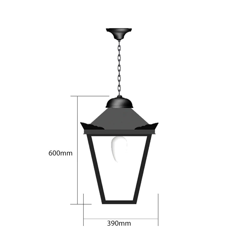 Lanterne suspendue traditionnelle victorienne 0,6 m (H021)