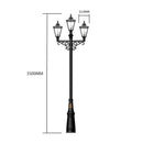 Victorian style large triple headed lamp post 3.5m (H033)