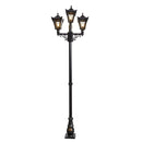 Victorian style medium triple headed lamp post 2.6m (H037)
