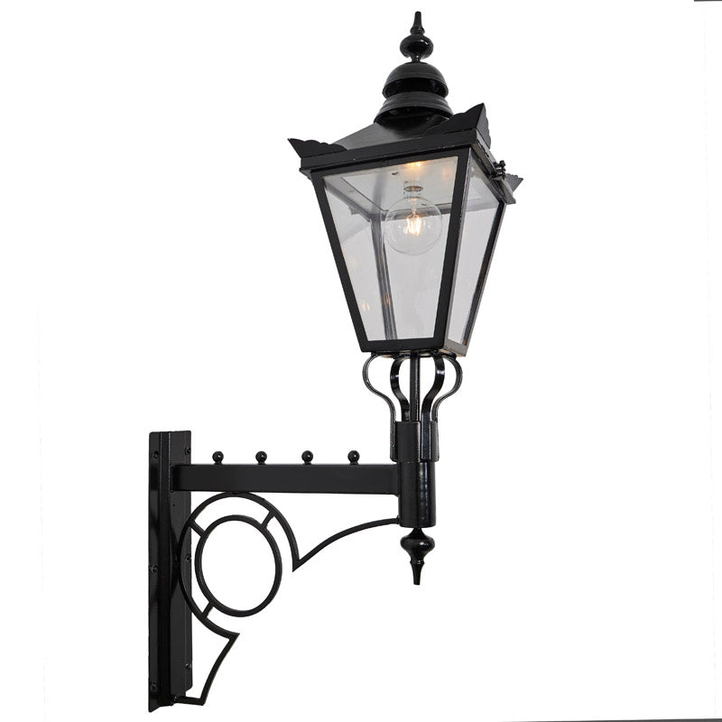 Large Victorian traditional in steel wall light 1.47m (H040)