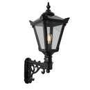 Victorian traditional cast iron wall light with decorative arm 0.97m (H041)