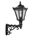 Victorian traditional cast iron wall light with decorative arm 0.97m (H041)