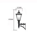 Victorian cast iron wall light with short arm 0.97m (H048)