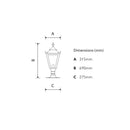 Victorian traditional cast iron pier light for flat pier caps 0.7m (H051)