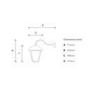 Contemporary barn wall light 0.55m (H062)