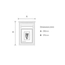 Traditional Irish Post in black for A5 sized letters (H110)