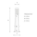 Modern bollard light in cast iron 0.92m (H183)