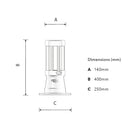 Modern bollard light in cast iron 0.4m (H185)