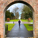 Decorative bollard light in cast iron with a frosted lens 0.95m in height.