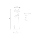 Decorative bollard light in cast iron 0.75m (H194)