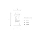 Decorative bollard light in cast iron 0.43m (H195)