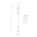Victorian globe lamp post in cast iron 3.6m (H201)