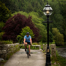 Victorian globe lamp post in cast iron 3.6m in height.