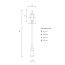 Victorian globe lamp post in cast iron 3.28m (H202)