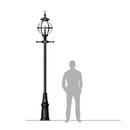 Victorian globe lamp post in cast iron 3.28m (H202)