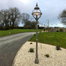Victorian globe lamp post in cast iron 2.5m in height.