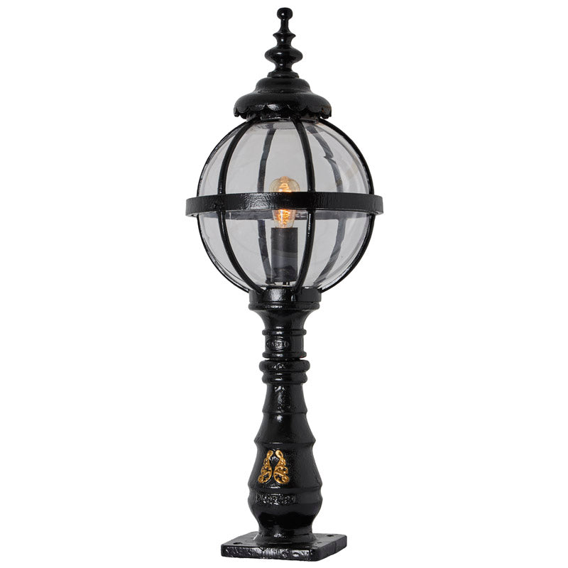 Victorian globe pedestal light in cast iron 1.1m (H208)