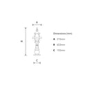 Victorian globe pedestal light in cast iron 0.65m (H209)