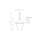 Victorian large hanging lantern 0.8m (H020)