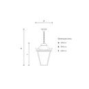 Victorian traditional hanging lantern 0.6m (H021)