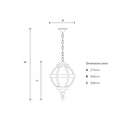 Victorian globe hanging light with chain 0.35m (H223)