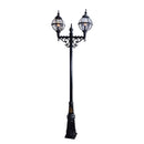 Victorian style globe lamp post double headed in cast iron 3.4m (H232)