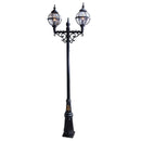 Victorian style globe lamp post double headed in cast iron 3.4m (H232)