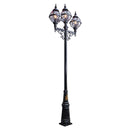 Victorian style globe lamp post triple headed in cast iron 3.6m (H233)