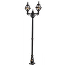 Victorian style globe lamp post double headed in cast iron 2.47m (H236)