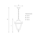 Victorian traditional hanging lantern 0.33m (H023)