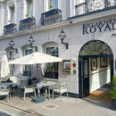 Victorian globe wall light in cast iron 1.05m in height with decorative arm.