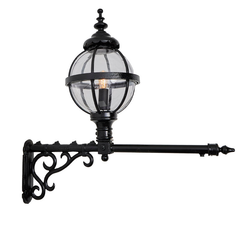 Victorian globe wall light with extension 1.05m (H242)