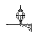 Victorian globe wall light with extension 1.05m (H242)